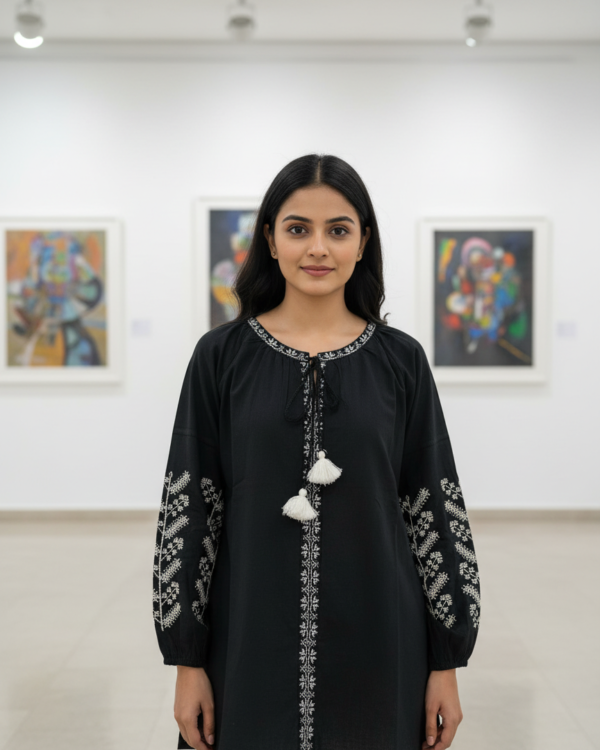 Cotton Embroidary | Black