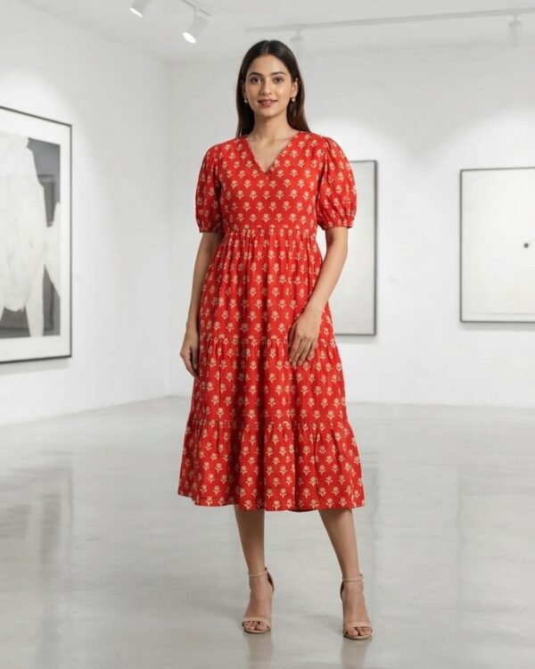 Cotton Frock | Rust